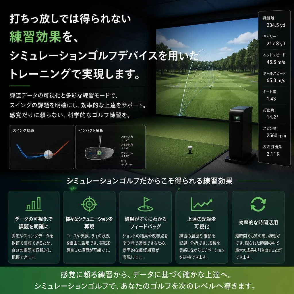 打ちっ放しだけでなく多角的なアプローチ