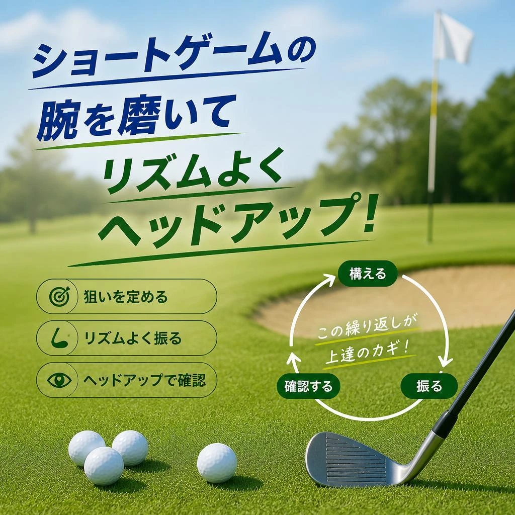 ショートゲームの腕を磨いてリズムよくヘッドアップ！